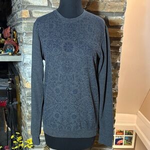 Etro Dark Gray Patterned Crewneck Sweater